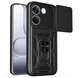Чехол Primo Shockproof для Poco X8 Pro - противоударный, с подставкой и шторкой для камеры - Black - изображение 2