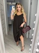 Сарафан женский из крепа жатки на бретельках свободного кроя макси летний G&M k-130441 58-60 Размер цвет шоколад - изображение 1
