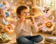 Детская губная гармошка, музыкальная игрушка для детей, компактный инструмент для развития слуха и ритма, хороший подарок, зелёно-фиолетовый - изображение 2