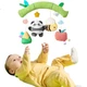 Подарочный набор Auby Panda для новорожденных, игрушки для младенцев, подвесная кукла для кроватки (0-1 год), прорезыватель, погремушка, подарок на день рождения. - изображение 3