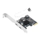 Плата расширения MOGE Desktop PCIE X1 на Type-C с двумя портами, адаптер TYPEC, Plug and Play, не требует блока питания, совместима с корпусами малого и большого размера MC2123 - зображення 5