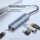 Док-станція розширення SAMZHE USB 3.0 до Gigabit Ethernet, чотиривхідний розгалужувач, мережевий кабель RJ45 для ноутбука Apple Huawei Xiaomi, адаптер-конвертер, док-станція розширення HWK07 - изображение 5