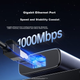 Док-станція розширення UGREEN Type-C Gigabit з портом Ethernet, мережевим кабелем-адаптером, концентратором USB 3.2, конвертером 10G, сумісна з Thunderbolt 4/5, комп'ютерами Apple, ноутбуками Xiaomi - изображение 7