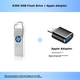 Флеш-накопитель HP 64 ГБ USB 3.2 Gen 1 с адаптером Apple Lightning X306w, металлический, высокоскоростной USB-накопитель для учебы, офисной работы и автомобильного компьютера. - изображение 5