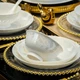 Набір високоякісного керамічного посуду Haoya Jingdezhen, керамічні рисові миски для домашнього використання, елегантний прозорий стиль, миски на високій ніжці 4,5 дюйма, набір з 10 штук - зображення 8