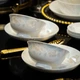 Набір високоякісного керамічного посуду Haoya Jingdezhen, керамічні рисові миски для домашнього використання, елегантний прозорий стиль, миски на високій ніжці 4,5 дюйма, набір з 10 штук - зображення 11