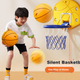 Детский баскетбольный мяч ANTA Silent Basketball №7 для тренировок в помещении, мягкий, из искусственной кожи, оранжевый. - изображение 7