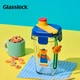 Бутылка для воды GLASSLOCK Wigglewiggle стеклянная 380мл цветочный принт - изображение 5