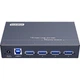Док-станція розширення SIPOLAR USB3.0 з концентратором живлення, 4-портовий сплітер A-4U30 (1,4 метра), концентратор для ноутбуків та настільних комп'ютерів, підключає жорсткі диски, клавіатуру, мишу, промисловий клас, один порт 1A - зображення 1