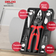 Многофункциональный набор плоскогубцев DELIXI ELECTRIC 5 дюймов, включающий кусачки для проводов, плоскогубцы, инструмент для зачистки проводов и обжимные плоскогубцы для электриков. - изображение 4
