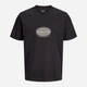 Футболка хлопковая длинная мужская Jack & Jones 12295143 S Black (5715873931966) - изображение 5