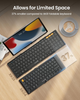 Складана Bluetooth клавіатура ProtoArc XK04 бездротова портативна з чохлом з PU шкіри для iPad iPhone планшета чорна - зображення 7