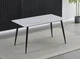 Стіл KING CERAMIC 140*80 білий глянець/чорний мат каркас - зображення 1
