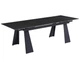Стол ARNOLD CERAMIC 180(240)*90 Wic dark grey мат/черный каркас - изображение 2
