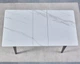 Стіл BERLIN CERAMIC 111(140)*75 білий глянець/чорний каркас - зображення 5