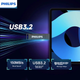 Мобильный USB-накопитель PHILIPS 256 ГБ Type-C USB3.2 с двойным интерфейсом, модель 61UT-F, высокоскоростной, с двумя головками, совместим с Android, Apple и ноутбуками. - изображение 6