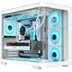 Корпус AOC CG453 белый ATX с изогнутым стеклом для настольного игрового ПК, изогнутая передняя панель, отсеки слева и справа, поддержка водяного охлаждения 360 мм, 10 мест для вентиляторов. - изображение 3