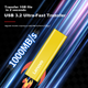 Портативний твердотільний накопичувач Lenovo 1 ТБ NVMe 1000 Мбіт/с, Xiaojintiao ZX110, Type-C USB 3.2, подвійний інтерфейс, пряме підключення до телефонів та ноутбуків, зовнішній - зображення 6