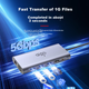 Док-станция расширения Aigo Type-C, USB 3.0-концентратор, адаптер гигабитного Ethernet-порта, конвертер HDMI/VGA, устройство чтения SD/TF-карт, блок питания PD100W, док-станция расширения T11 (металлический корпус) - изображение 5