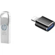 Флеш-накопичувач HP 64 ГБ USB 2.0 з адаптером Apple Lightning V206w, сріблястий метал, міні-накопичувач для бізнесу - изображение 3