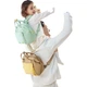 Сумка для ухода за ребенком для мам, сумка для беременных, с ручным и плечевым ремнем, большая вместимость, для прогулок с малышом, легкая, через плечо, многофункциональный рюкзак, Spirulina Gree - изображение 2