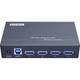 Док-хаб SIPOLAR USB3.0 з 4-портовим розгалужувачем A-4U30 (1 метр) промислового класу для ноутбуків та настільних комп'ютерів, підключає жорсткі диски, клавіатуру, мишу, зарядку, кожен порт 1A з адаптером живлення - изображение 3