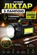 Потужний ручний Ліхтар-лампа 3в1, 30Вт, 20000 мАг, з Сонячною панеллю, USB, PowerBank та Червоним світлом, HEL-T95 - зображення 1