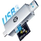 Устройство для чтения карт памяти HP Type-C, SD-карт, TF-карт, высокоскоростная передача данных 3.0, поддержка обмена данными, совместимо с телефонами, компьютерами и планшетами Apple. - изображение 2