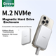 Корпус для магнитного жесткого диска UGREEN 2230/2280 M.2 NVMe, портативный корпус для SSD, совместимый с iPhone 17 Pro, ноутбуком MacBook, внешним SSD-накопителем. - зображення 4