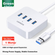 UGREEN USB Hub 3.0 — док-станция расширения, высокоскоростной разветвитель с 4 портами, док-станция расширения, адаптер-конвертер, удлинительный кабель для ноутбуков и настольных компьютеров. - изображение 4