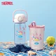 Пляшка для води THERMOS з тритану, для дітей молодшого шкільного віку, з трубочкою, для дитячого садка, для малюків, 400 мл, рожева - зображення 5