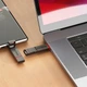 Флеш-накопичувач Thinkplus Lenovo 256 ГБ із двома інтерфейсами для телефону та комп'ютера, швидкість читання до 1000 МБ/с, металевий USB-накопичувач великої ємності TU280Pro - зображення 3