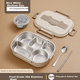 Ланч-бокс COOKSS нержавеющая сталь 304 термо для офиса и школы 5 отделений - изображение 2