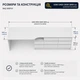 Стол комод Меркурий 2300х750х450 мм Белый ( арт. SKRZ3000-026) - изображение 7