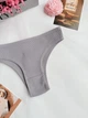Женские хлопковые трусики американки в рубчик (арт. 1019) - 2XL - Сірий - изображение 4