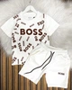 Костюм для хлопчика BOSS (футболка+шорти) 110-116 см білий - зображення 3