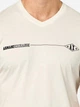 Футболка бавовняна довга чоловіча Armani Exchange 524721250 2XL Молочна з принтом (1159863298) - зображення 2