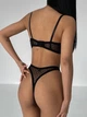 Женский комплект белья в сеточку French Mesh (арт. PA1009) - L - Чорний - изображение 3