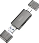 Кардрідер Hoco HB39 USB/Type-C 3.0 high-speed card reader Metal Gray (6942007604819) - зображення 1