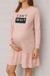 Сукня (плаття) для вагітних двунитка для жінки Bellybutton LIDL 414200 L рожевий - зображення 2