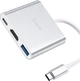USB-хаб Hoco HB14 Easy use Type-C adapter (Type-C to USB3.0+HDMI+PD) Silver (6931474725790) - изображение 3