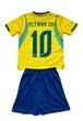 Детская футбольная форма Neymar Brazil Неймар Бразилия (Номер 10) Основная форма. Новый сезон 2026/2027. Размер 30 (на рост 155-165см) Вышитые эмблемы. Футболка + шорты. - изображение 2