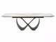 Стол обеденный раскладной кухонный Infinity Ceramic (160–240)×95 см Керамика Белый / Медный каркас Signal - изображение 2
