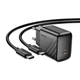 Сетевое зарядное устройство Hoco CS24A, 1Type-C PD, QC 25W, Type-C to Type-C, Черный - изображение 2