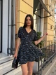 Летнее платье мини с воротником черного цвета 38439 42/44 - изображение 2