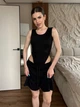 Костюм женский шорты+акцентный боди черного цвета 38435 42/44 - изображение 1