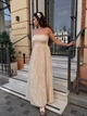 Сарафан женский макси с широкой юбкой бежевого цвета 38453 One Size - изображение 5