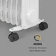 Масляний радіатор KLARSTEIN Thermaxx Heatstream 2500 Вт 5-35 °C 35-50 м² (10035055) - зображення 8