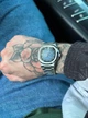 Мужские кварцевые часы Poedagar Nautilus Blue серебристые с металлическим браслетом. - изображение 3