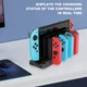 Зарядна станція для контролерів Nintendo Switch, док-станція для зарядки 4 контролерів, чорна - зображення 2